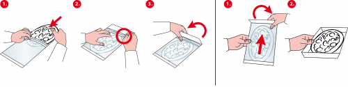 Loc Bag Pizza Nature Combi Box(Χάρτινη Συσκευασία Kraft φάκελος με διάφανο φίλμ για Πίτσα με δισκάκι) 